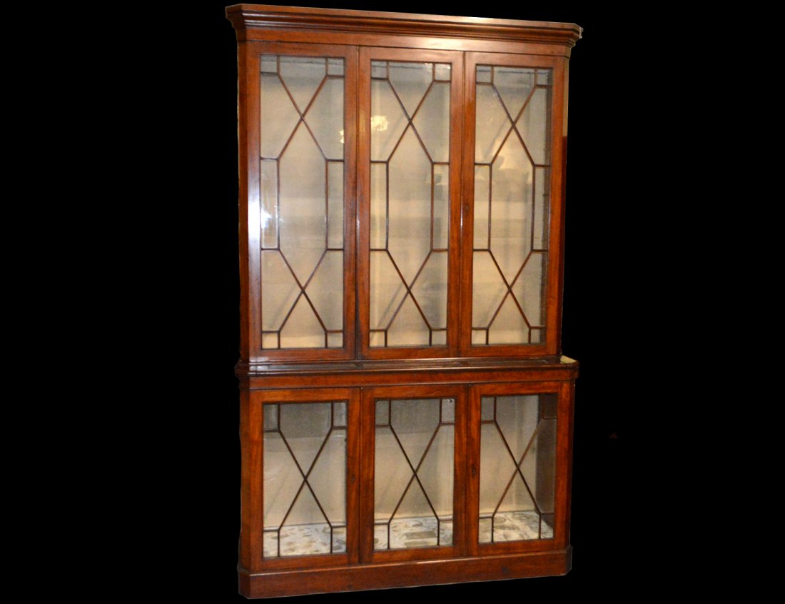 GEORGE III MAHOGANY DISPLAY CABINET (1 of 10)