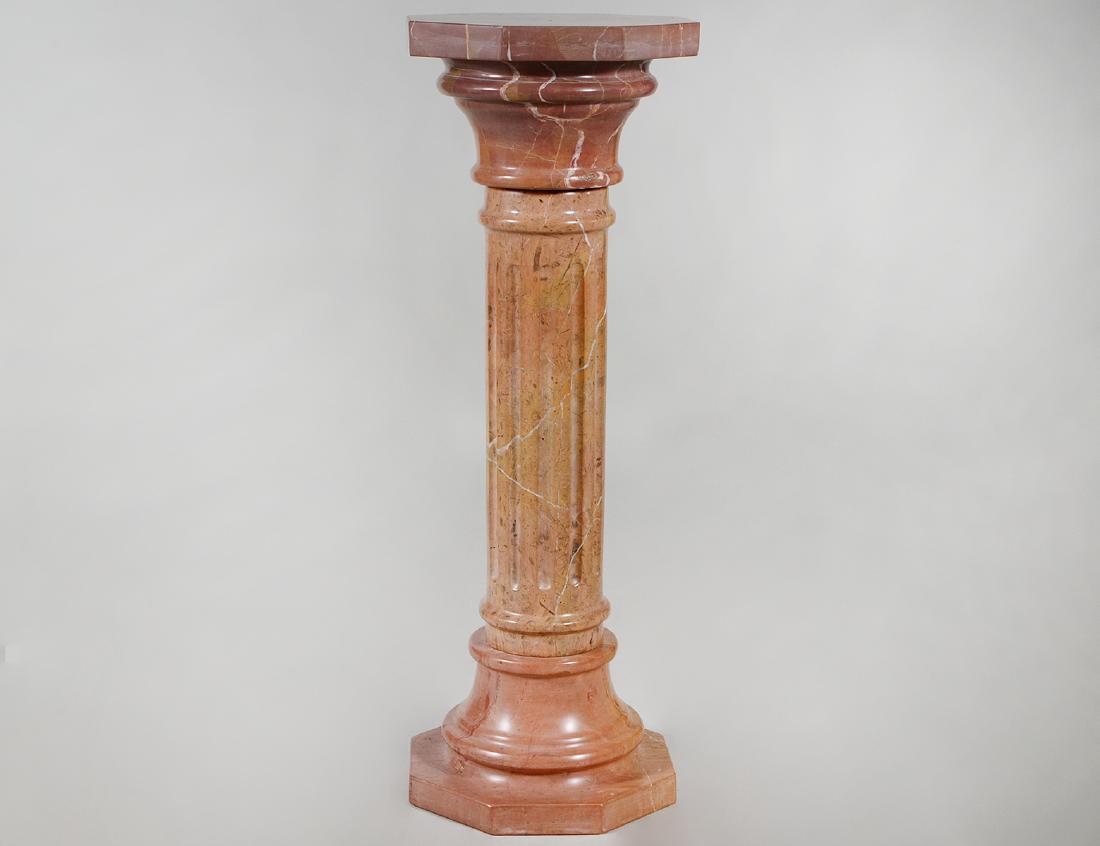 NEOCLASSICAL STYLE MARBLE COLUUMNAR PEDESTAL (1 of 3)