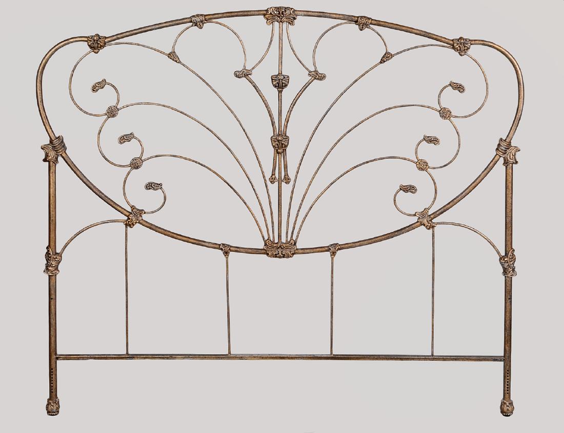 ART NOUVEAU GOLD PAINTED IRON HEADBOARD Nov 06, 2017 AGOPB in FL