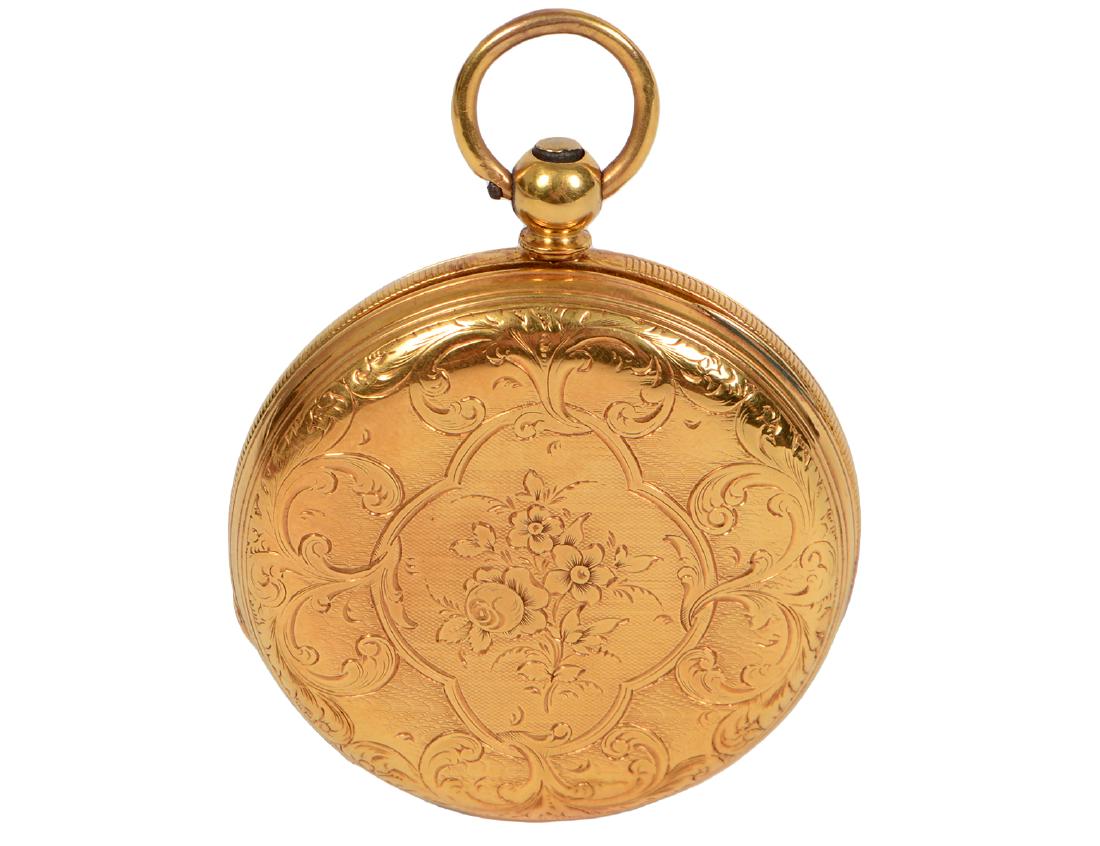 ENGLISH 18TH C 18 KT GOLD HUNTERS CASE POCKET WATCH (1 of 7)