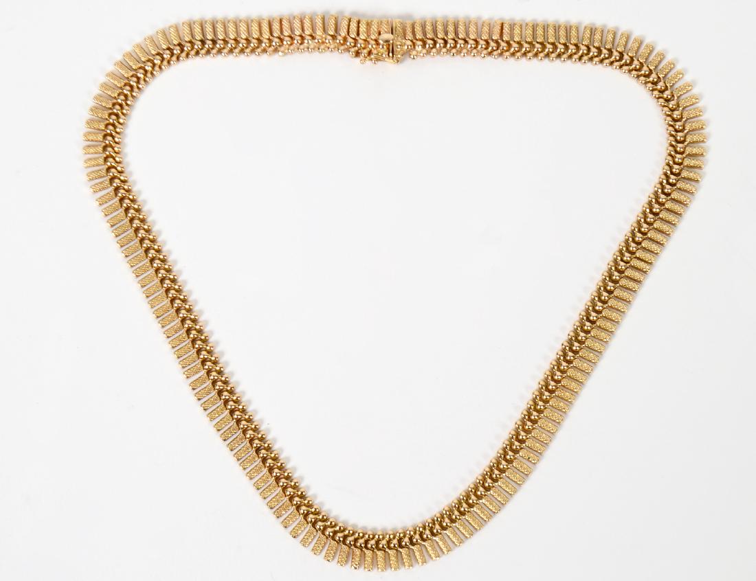 LADIES 18 KT. YELLOW GOLD CHOKER (1 of 4)