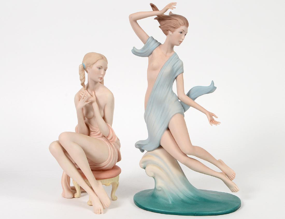 TWO LASZLO ISPANKY POLYCHROMED PORCELAIN FIGURES (1 of 8)