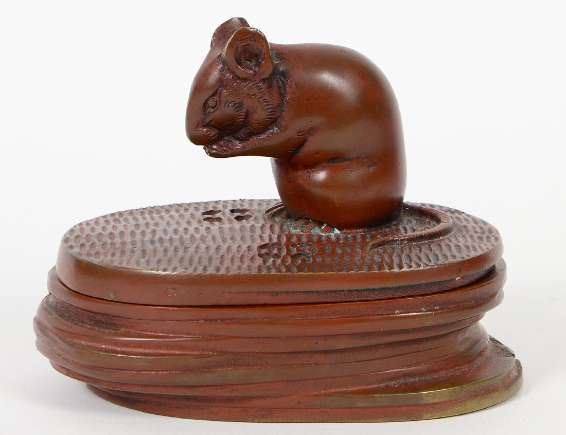 JAPANESE PATINATED BRONZE COVERED BOX (1 of 5)