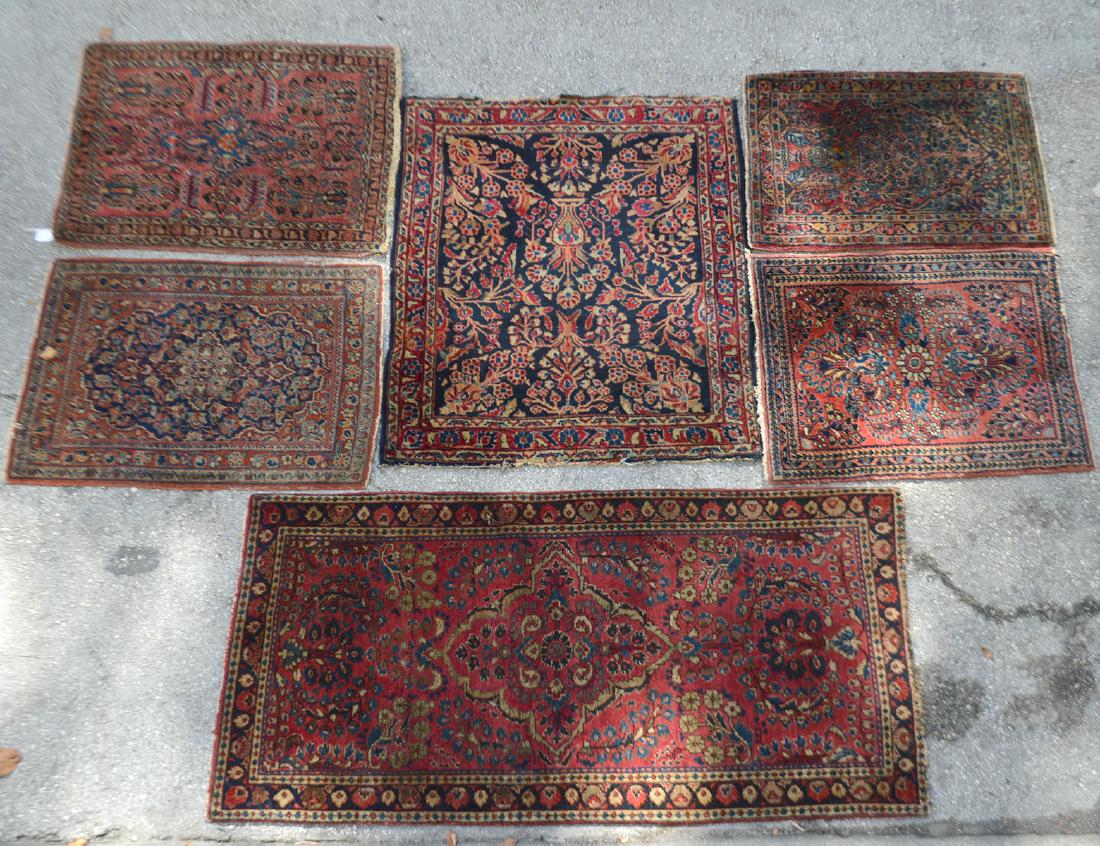 SIX PERSIAN RUGS AND MATS (1 of 8)