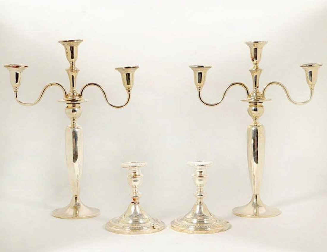 AMERICAN STERLING THREE-LIGHT CANDELABRA (1 of 5)