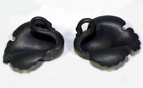 Pair of Russel Wright, American (1904-1976),: Pair of Russel Wright, American (1904-1976), Pewter Nut Dishes in a swan motif, measuring 3 inches wide by 2 ½ inches high. Minor blemishes to patina but generally in good condition. AGOPB Will No Lo