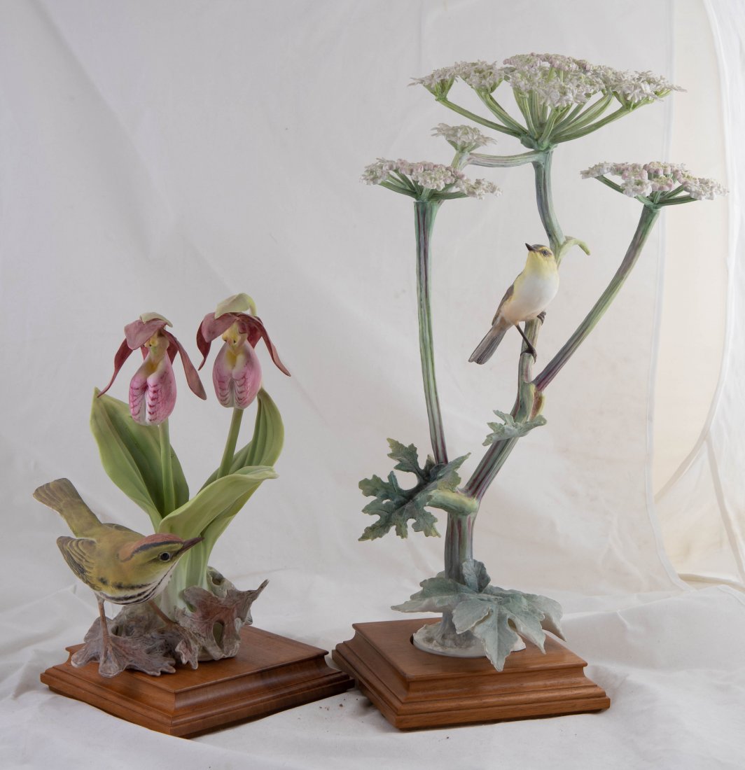 TWO ROYAL WORCESTER DOROTHY DOUGHTY BIRD GRP. (1 of 5)