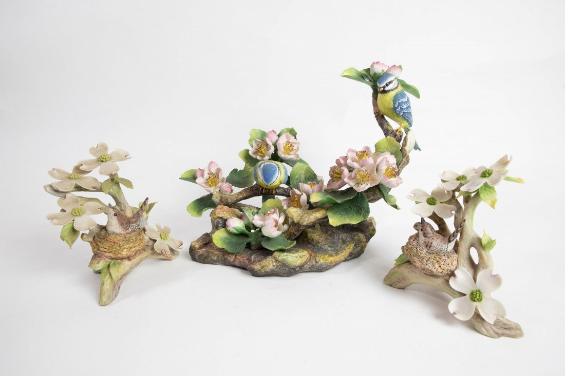 THREE CYBIS AND A BOEHM PORCELAIN BIRD GROUPS (1 of 4)