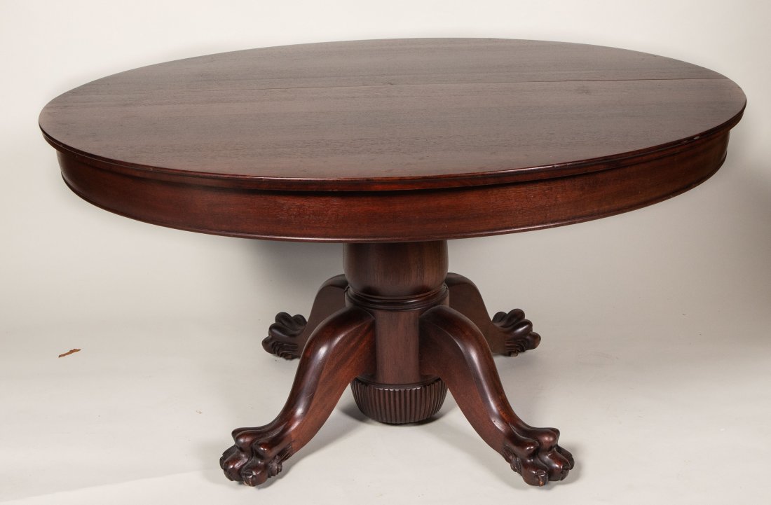 AMERICAN EMPIRE REVIVAL MAHOG CIRCULAR DINING TABLE (1 of 8)
