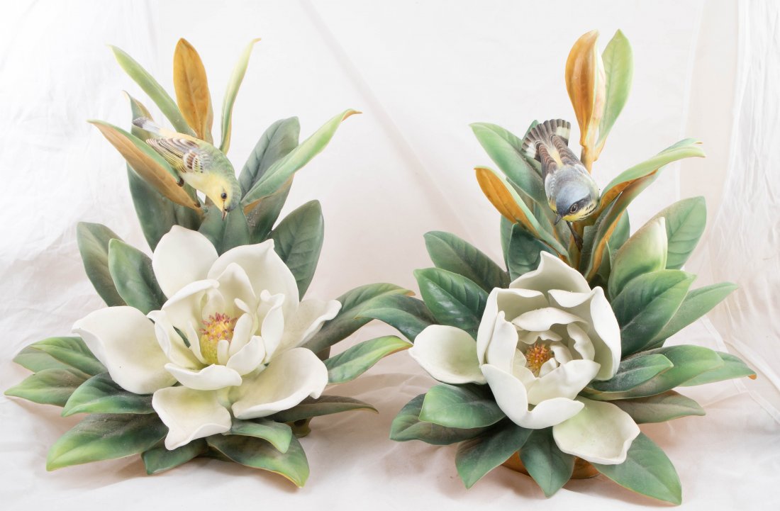 PAIR ROYAL WORCESTER DOROTHY DOUGHTY  BIRD GROUPS (1 of 2)