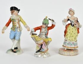 THREE DRESDEN PORCEAIN FIGURES (1 of 4)