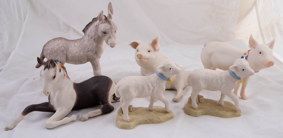 SIX CYBIS PORCELAIN FARM ANIMALS (1 of 6)