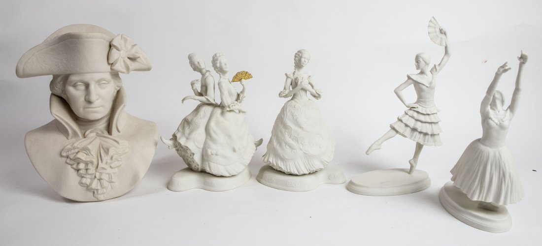 FOUR BOEHM WHITE BISQUE BALLET FIGURES (1 of 8)