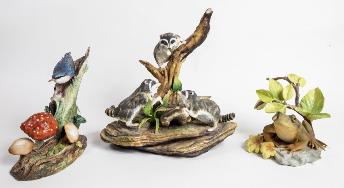 TWO BOEHM AND A CYBIS PORCELAIN GROUP (1 of 4)