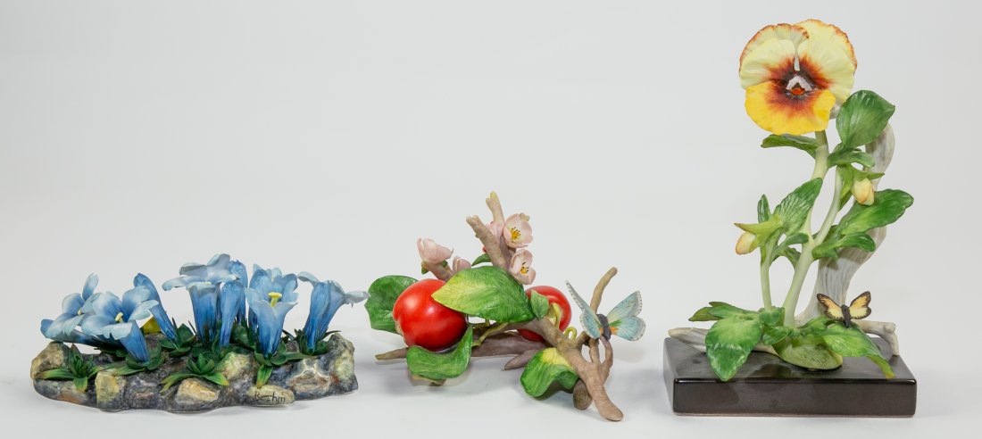 A BOEHM AND TWO CYBIS FLORAL SPECIMAN GROUPS (1 of 8)