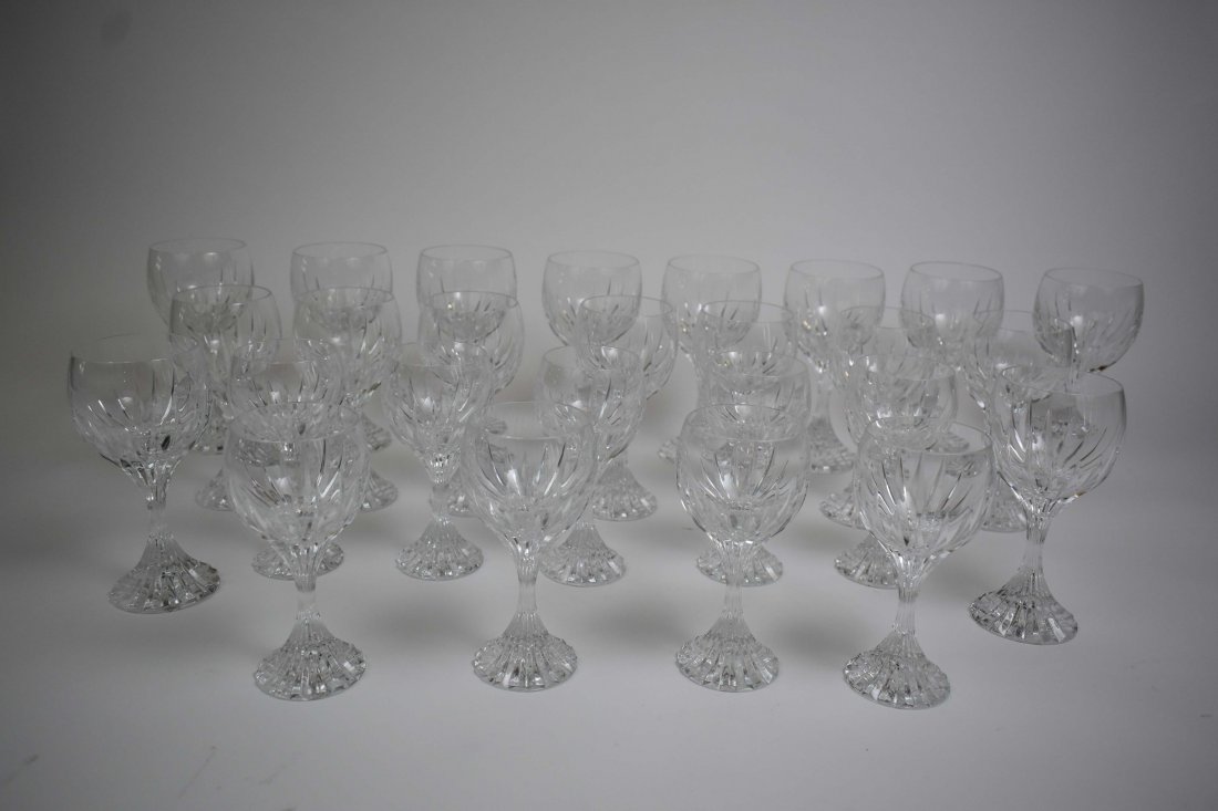 BACCARAT CUT-GLASS TWENTY-SIX PIECE STEMWARE SERVICE (1 of 4)