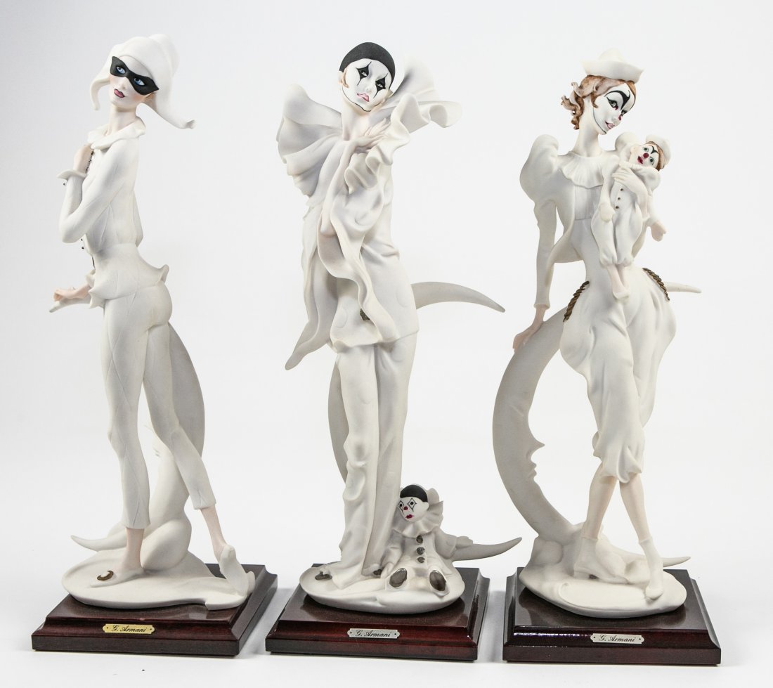 THREE GIUSEPPE ARMANI PORCN MASQUARDING FIGURES (1 of 11)