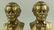 PAIR OF BRASS CAST METAL BUSTS OF ABRAHAM LINCOLN - 2