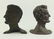 PAIR PATINATED CAST METAL BOOKENDS, LINCOLN IN PROFILE - 2