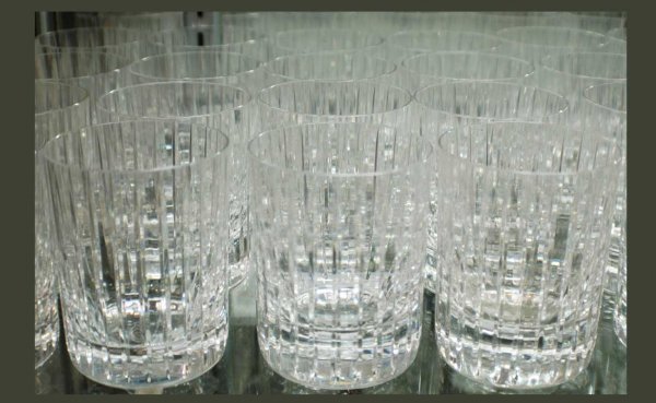 Set of 12 Baccarat France 'Harmonie' Cut Crystal