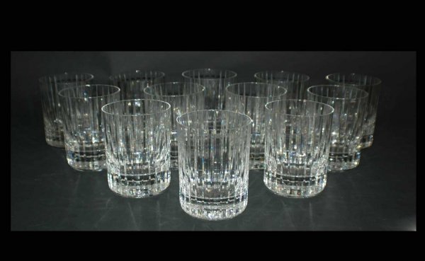 Set of 12 Baccarat France 'Harmonie' Cut Crystal 