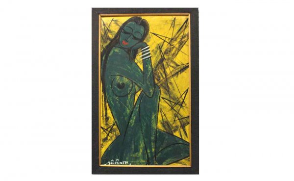 20th Century, Modernist Nude Maiden with Bracelet