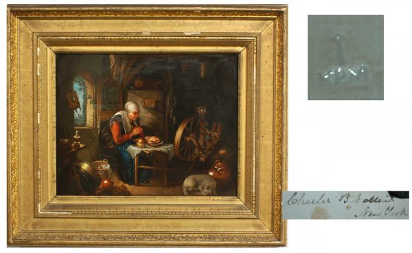 Large 19th Century KPM Porcelain Plaque Interior 
