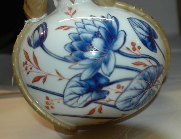 American Ott & Brewer Belleek Globular Hand Painte - 4