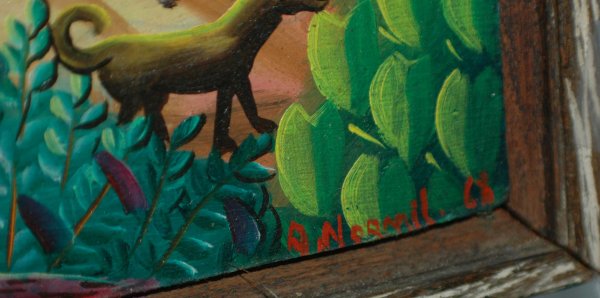 G. Norvil Haitian Garden of Eden Painting. - 2