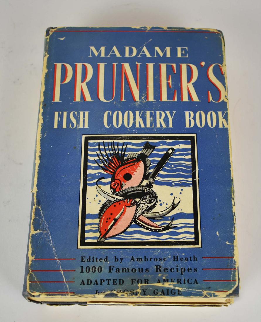 MADAME PRUNIERS COOK BOOK ILLUSTRATION MATHURIN MEHUET: [1000 Famous Recipes Adapted for America], Ambrose Heath, adapted for America by Crosby Gaige, forward by Madame S.B. Prunier, Illustrations Mathurin Meheut, Julian Messner, Inc., Publishers, NY, 1939