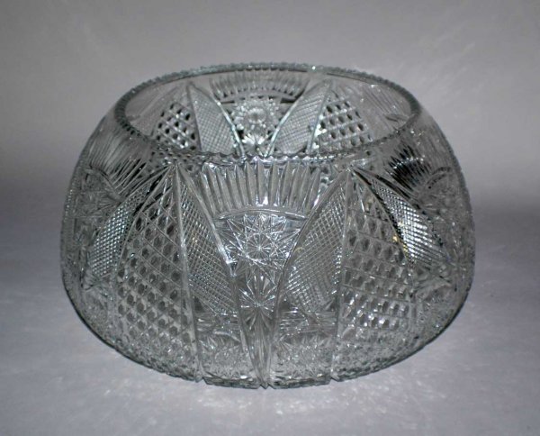 Large Cut Glass Centerbowl Of circular form with i