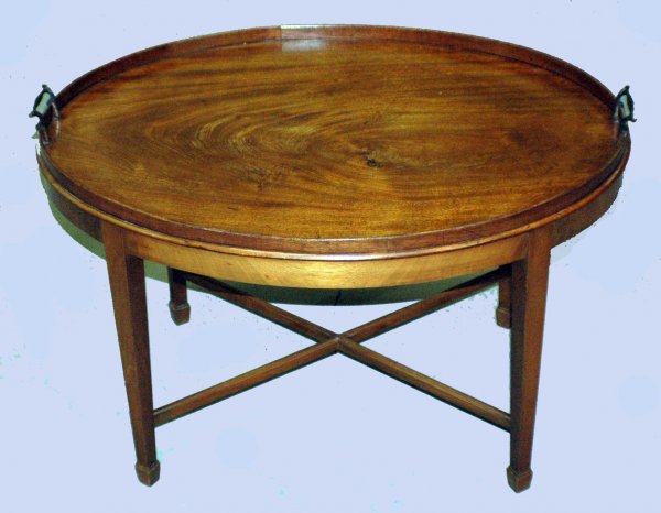 GEORGE III STYLE MAHOGANY TRAY TABLE
