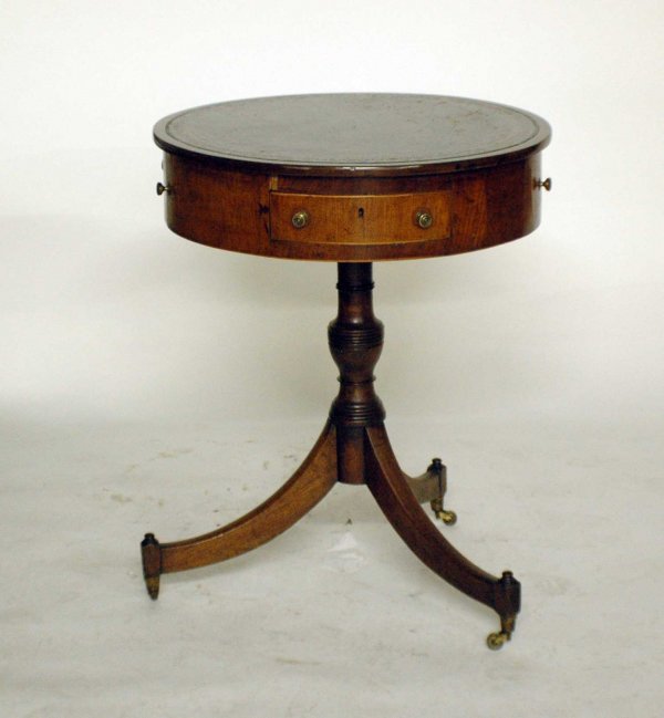GEORGE III/IV MAHOGANY DRUM TABLE