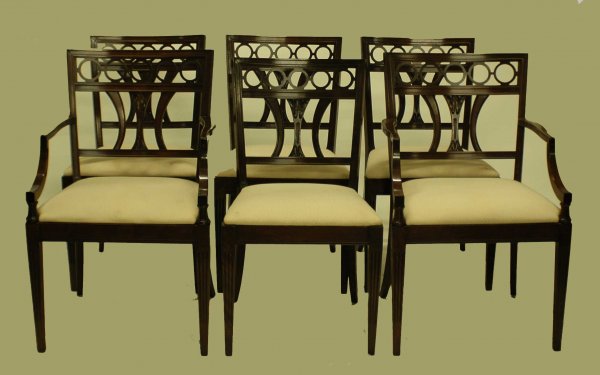 GEORGE III STYLE 2 PEDESTAL MAHOGANY DINING TABLE