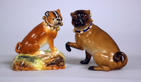GOOD JACOB PETIT PORCELAIN FIGURE OF A PUG