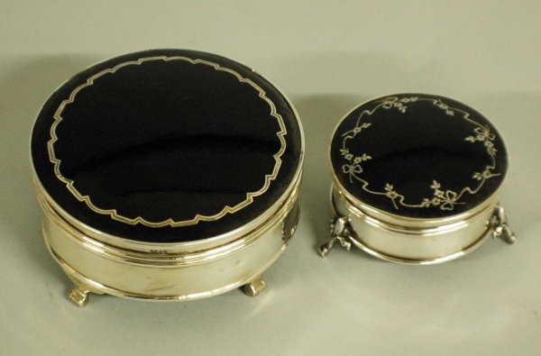 2 GEORGE V S/S AND T.S. SHELL ROUND BOXES - 3