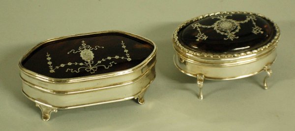 2 GEORGE V S/S & T.S. JEWELRY BOXES
