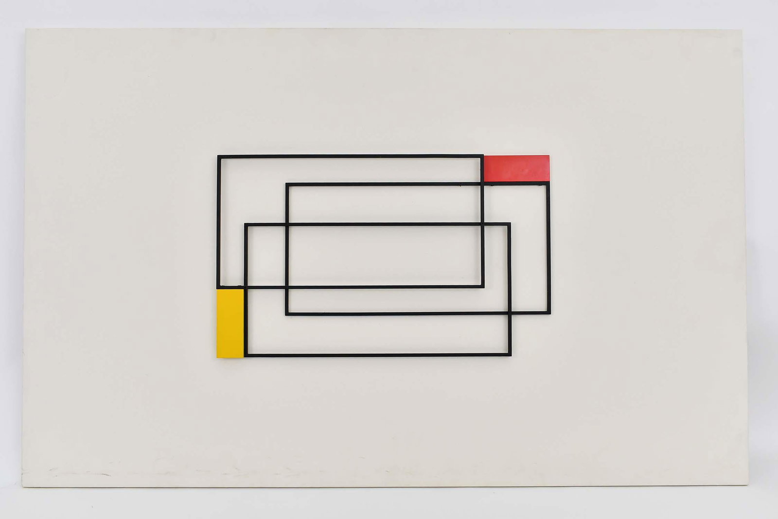 ARTIST UNKNOWN (20th Century): Dutch Modernist School. Appears unsigned. Mixed Media, primarily painted wood. Measuring 43 by 27.5 in. (Cond: good)