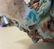 CONTEMPORARY PAINTED CERAMIC ABSTRACT FIGURE - 6