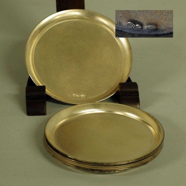 SET OF SEVEN SOVIET UNION SILVER COASTERS