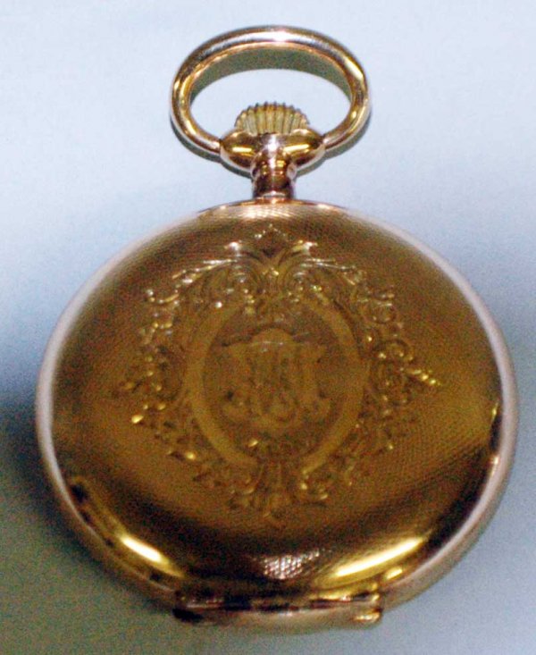 14K YELLOW GOLD CASED POCKET WATCH - 2