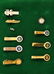 NINE PRESIDENTIAL TIE BARS, A PIN AND A MEDAL