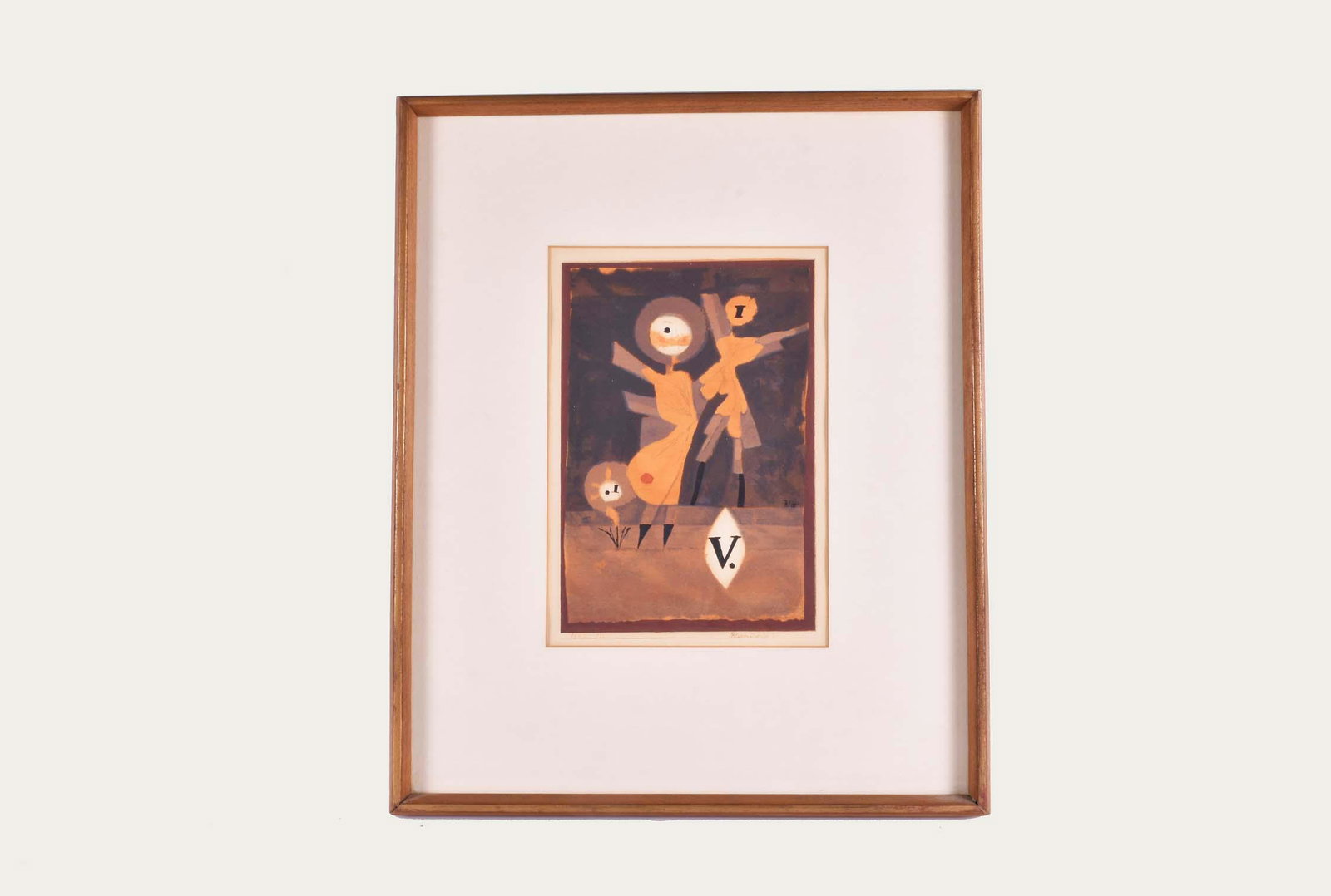 PAUL KLEE (Swiss. 1879-1940) SCREENPRINT: Blumenfamillie V, 1922, (Flower Family V) Dated 1922 [134] l/l, titled l/r. Screen Print. Image measuring 9.5 by 6.5 in., sheet, 11 by 7.75 in, framed 18 by 14.5 in. The reverse with descriptive label