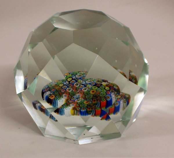 MILLE-FIORI MAGNUM GLASS PAPERWEIGHT