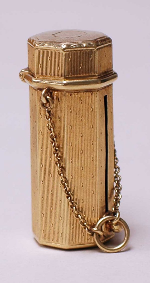 TIFFANY & CO. 14K Y.G. LIPSTICK HOLDER