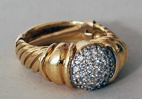 DAVID YURMAN DIAMOND DOME CABLE RING