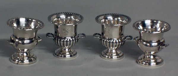 2 PR OF STERLING SILVER CIGARETTE URNS