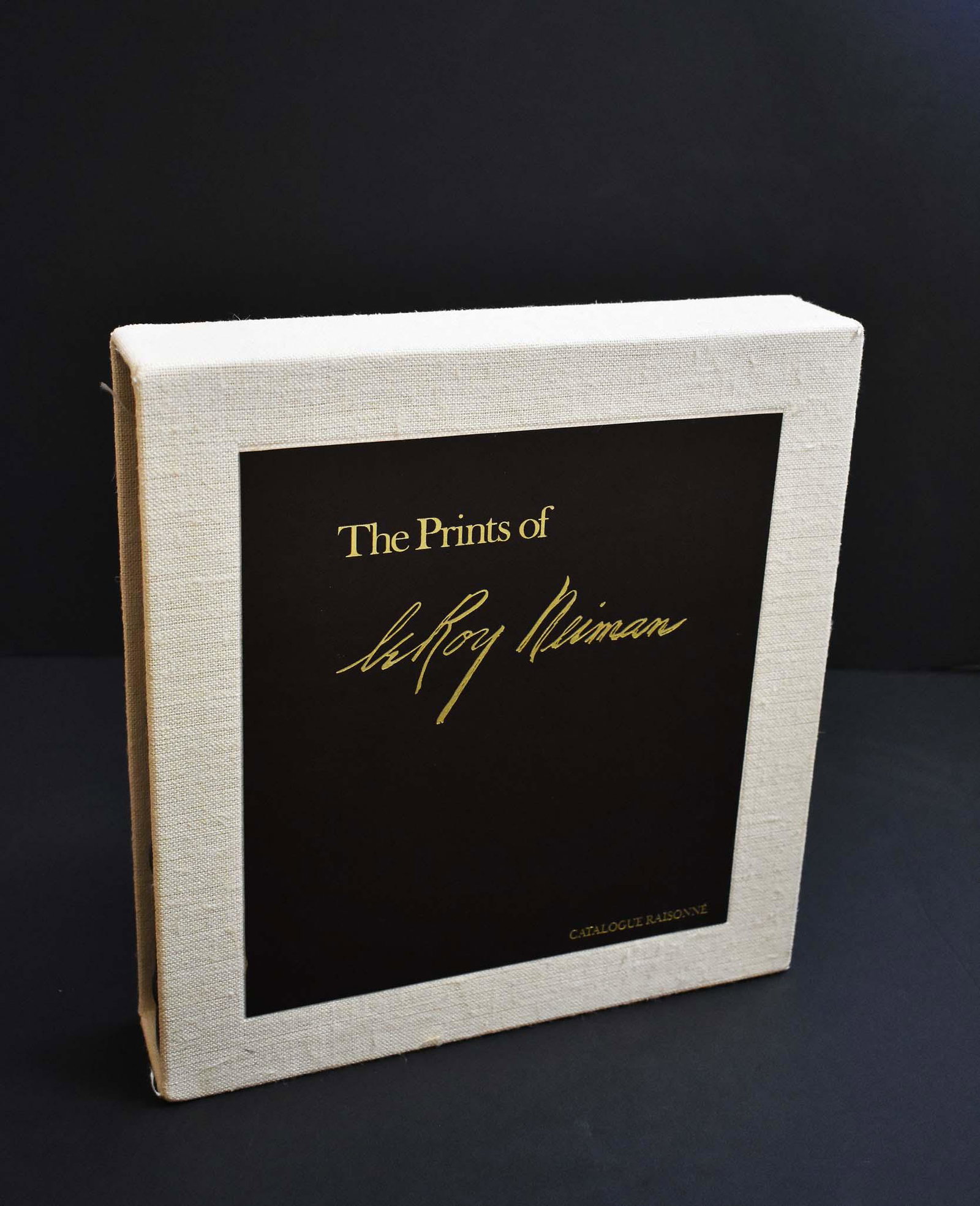 THE PRINTS OF LEROY NEIMAN 1980-1990 BOOK: A Catalogue Raisonne of Serigraphs and Etchings 1980 - 1990. Hardcover, Knoedler Publishing, 1991, signed, Limited Edition, in brown leather with gilt text on the front and spine.