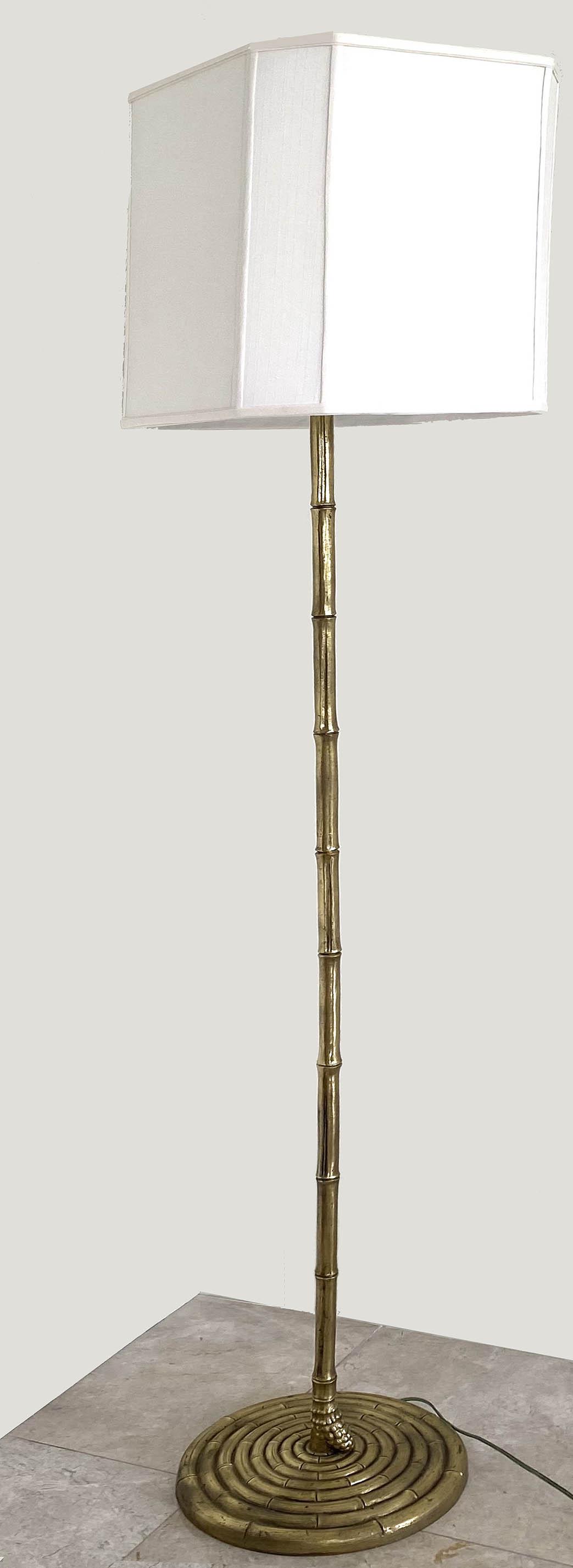 RARE MAISON BAUGES, BAMBOO CAST BRASS FLOOR LAMP (1 of 4)