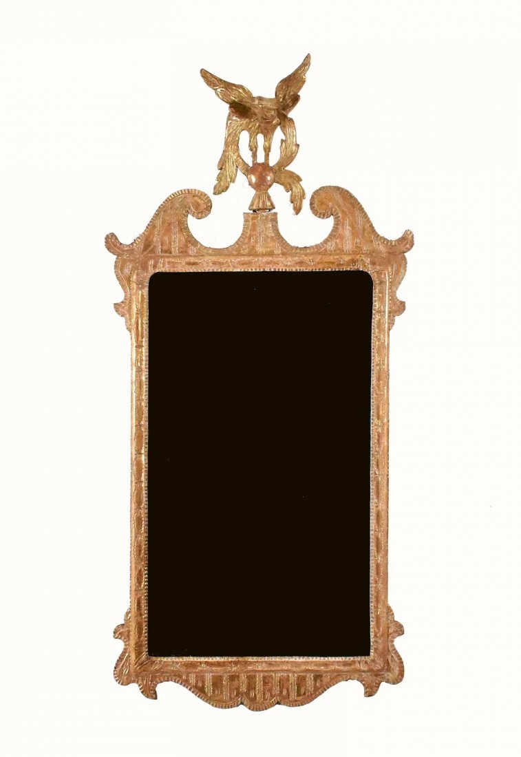 GEORGE I STYLE GILT WOOD MIRROR (1 of 6)